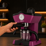 Heinner Charm HEM-200BG Handmatige Espressomachine – 800 W – 3,5 bar – Waterreservoir 250 ml – Voor Espresso en Cappuccino – Melkopschuimer – Frontthermometer – Bordeauxrood (8)