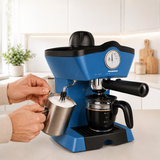 Heinner Charm HEM-200BL Handmatige Espressomachine – 800 W – 3,5 bar – Waterreservoir 250 ml – Voor Espresso en Cappuccino – Melkopschuimer – Frontthermometer – Blauw (12)