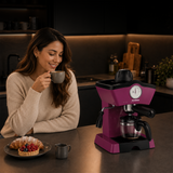 Heinner Charm HEM-200BG Handmatige Espressomachine – 800 W – 3,5 bar – Waterreservoir 250 ml – Voor Espresso en Cappuccino – Melkopschuimer – Frontthermometer – Bordeauxrood (10)
