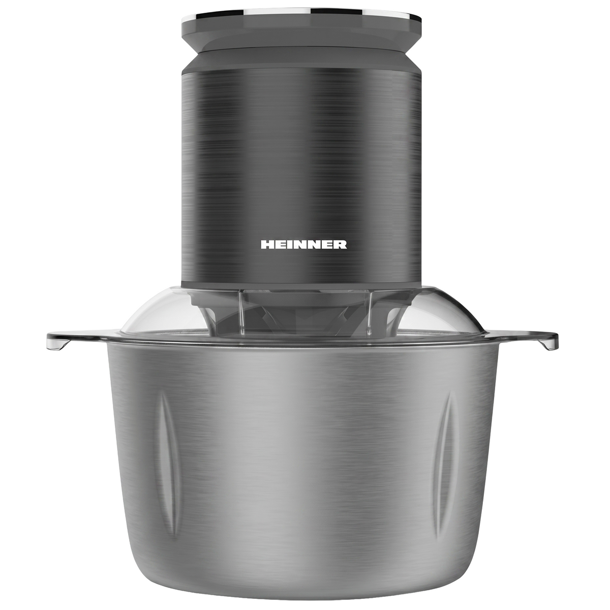 Heinner Elektrische Hakmolen – 300 W – RVS-kom 2 L – 4 RVS-messen – 2 Snelheden – Metalen Overbrenging – Veiligheidssysteem – Zilver (2)