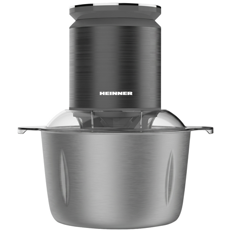 Heinner Elektrische Hakmolen – 300 W – RVS-kom 2 L – 4 RVS-messen – 2 Snelheden – Metalen Overbrenging – Veiligheidssysteem – Zilver (2)