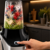 Heinner Sportblender – 1000W – 18.000 rpm – 0,45L & 1L Tritan Bekers – BPA-vrij – RVS Messen – Grinder – Pulse Functie – Zwart/Inox (6)