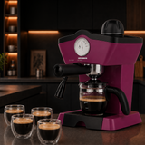 Heinner Charm HEM-200BG Handmatige Espressomachine – 800 W – 3,5 bar – Waterreservoir 250 ml – Voor Espresso en Cappuccino – Melkopschuimer – Frontthermometer – Bordeauxrood (13)
