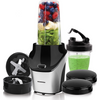 Heinner Sportmixer – 1000W – 18.000 U/min – 0,45L & 1L Tritan-Becher – BPA-frei – Edelstahlmesser – Mahlwerk – Pulsfunktion – Schwarz/Edelstahl