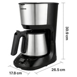 Heinner Armoure Filter Koffiezetapparaat met Timer – 1,25 L – 750W – LCD-display – Programmeerbaar – Druppelstop – Warmhoudfunctie – Automatische Uitschakeling – Zwart (4)
