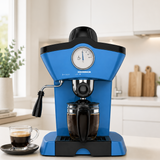 Heinner Charm HEM-200BL Handmatige Espressomachine – 800 W – 3,5 bar – Waterreservoir 250 ml – Voor Espresso en Cappuccino – Melkopschuimer – Frontthermometer – Blauw (6)