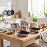 Pannenset Jamie Oliver – Tefal Complete Serie 9-delig – RVS & anti-aanbak – inductiegeschikt