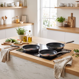 Tefal Jamie Oliver Kitchen Essentials 4-teiliges Pfannenset – Bratpfannen mit Wokpfanne – Induktionsgeeignet – Edelstahl