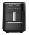 Heinner Doppel-Heißluftfritteuse – 1500–1850W – 11L Gesamtvolumen – 6L + 5L – Heißluftfritteusen-Ofen – Digitales Display – Touch-Bedienung – 10 Programme – Sync Cook & Sync Finish – Schwarz