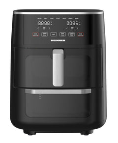 Heinner Dubbele Heteluchtfriteuse – 1500–1850W – 11L Totale Capaciteit – 6L + 5L – Airfryer Oven – Digitaal Display – Touchbediening – 10 Programma’s – Sync Cook & Sync Finish – Zwart