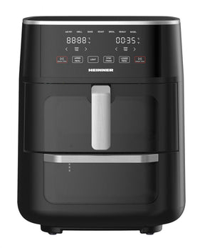 Heinner Dubbele Heteluchtfriteuse – 1500–1850W – 11L Totale Capaciteit – 6L + 5L – Airfryer Oven – Digitaal Display – Touchbediening – 10 Programma’s – Sync Cook & Sync Finish – Zwart