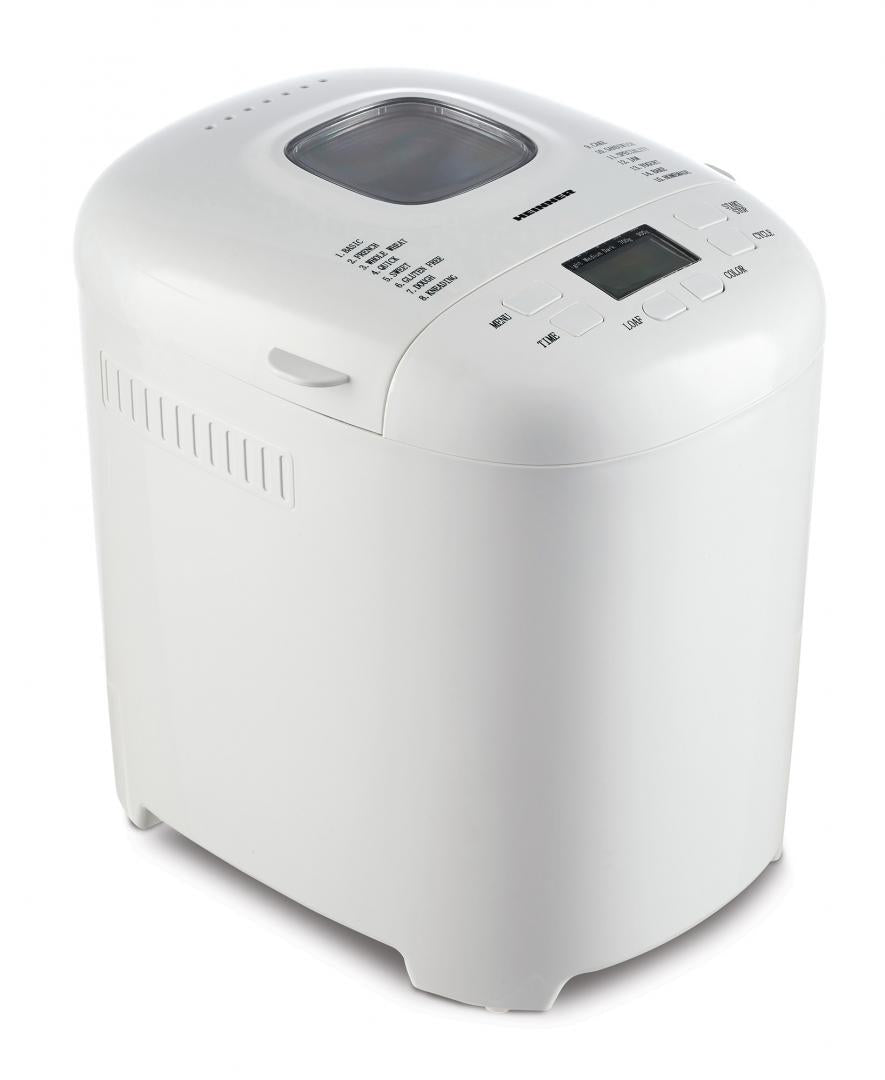 Heinner Broodbakmachine – 550 W – 700–900 g – 15 Programma’s – LCD-display – 3 Bruiningsstanden – 13 Uurs Timer – Warmhoudfunctie – Uitneembare Anti-aanbakbakvorm – Wit