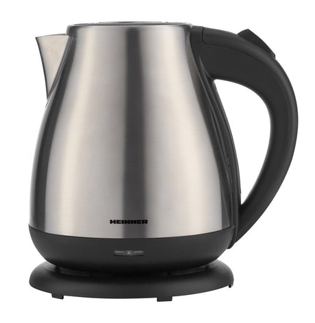 Heinner Elektrische Waterkoker – 1,7 Liter – 1850-2200 W – 360° Draaibare Voet – Automatische Uitschakeling – Waterniveau-indicator – Uitneembaar Kalkfilter – RVS