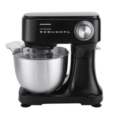 Heinner Keukenmachine 600W – 3,5L RVS Mengkom – 12 Snelheden – Pulse-functie – Planetaire Mixer – Zwart – Inclusief Klopper, Kneedhaak