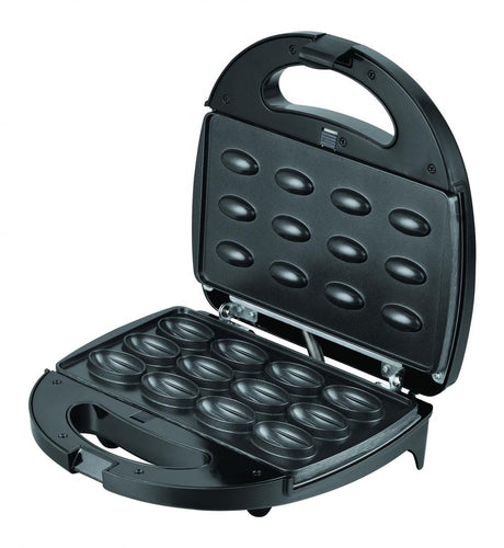 Heinner Koekjesmaker – 750 W – 12 Koekjes per Bereiding – Uitneembare Antiaanbakplaten – RVS Deksel – Indicatielampjes – Zwart/RVS