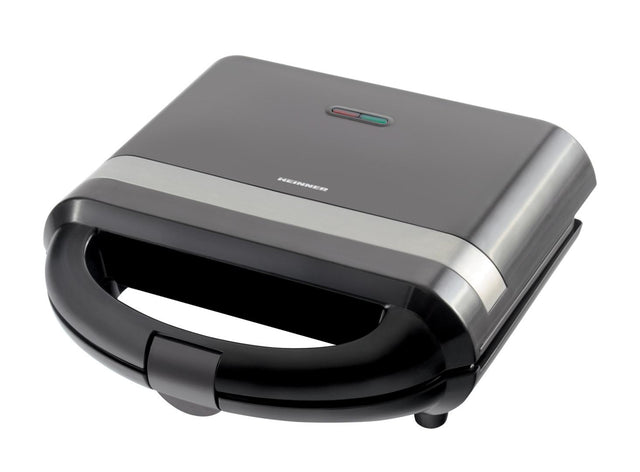 Heinner Elektrische Sandwichmaker en Contactgrill – 700 W – Tosti-ijzer met Antiaanbakplaten – Indicatielampjes – Vergrendelbare Handgreep – Voor Tosti’s, Panini’s en Snacks – Zwart