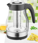 Heinner Glazen Waterkoker - 1,7 L - 2200W - Zwart - Met Uitneembaar Theefilter / Kalkfilter - Automatische Uitschakeling - Droogkookbeveiliging - 360° Draaivoet (2)