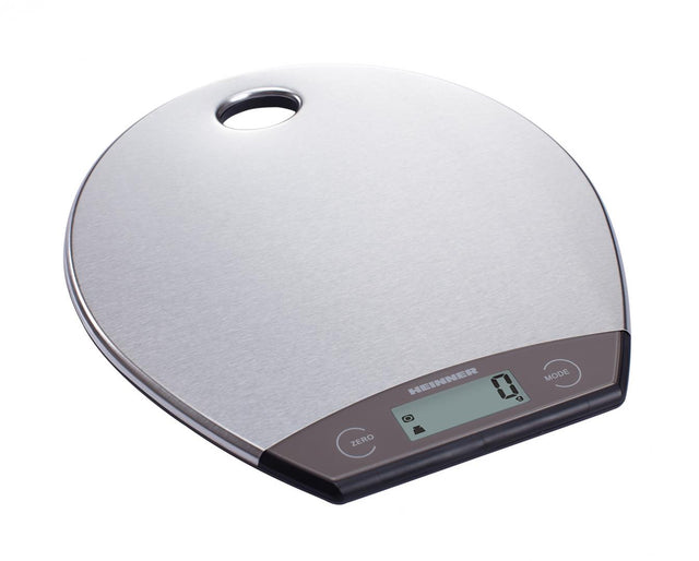 Heinner Digitale Keukenweegschaal – Maximaal 5 kg – RVS Weegoppervlak – Touchbediening – Tarrafunctie – Water- en Melkvolume – LCD-display – RVS