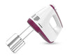 Heinner Handmixer – 400 W – 6 Snelheden + Turbo – 2 RVS Kloppers & 2 Deeghaken – Uitwerpknop – Zelfstaand Ontwerp – Wit/Bordeauxrood