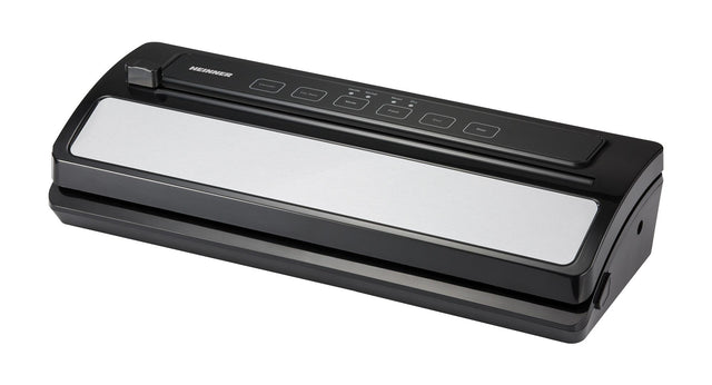 Heinner Vacumeermachine – 110 W – Droog & Vochtig – Normal & Gentle – Automatisch Vacumeren en Sealen – Containerfunctie – 3 mm Sealnaad – Geïntegreerde Snijder – Zwart/Zilver