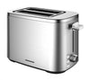 Heinner Toaster – 800 W – 2 Scheiben – 7 Bräunungsstufen – Auftauen, Aufwärmen und Abbrechen – Automatischer Brotlift – Herausnehmbare Krümelschublade – Edelstahl