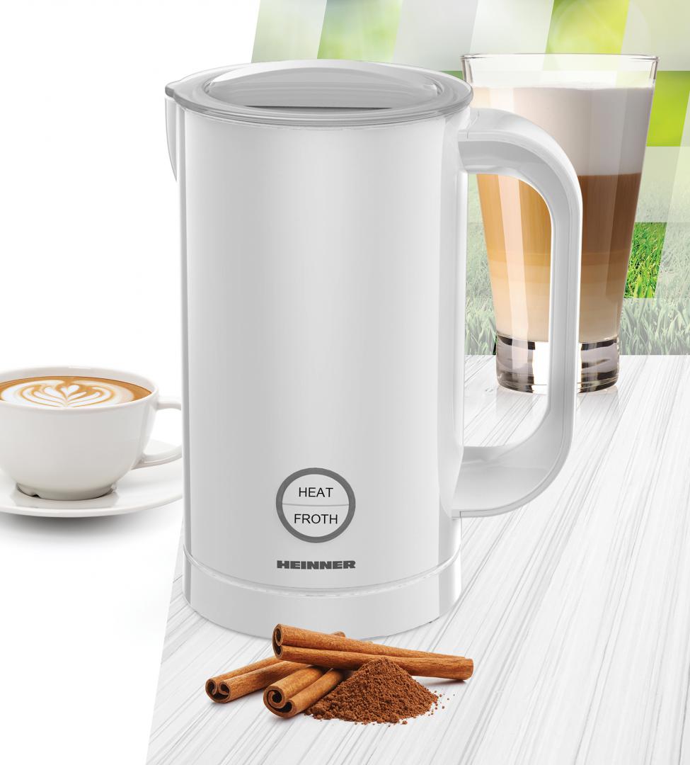 Heinner Elektrische Melkopschuimer – 450 W – Warm en Koud Melkschuim – Melk Verwarmen tot 200 ml – Opschuimcapaciteit 100 ml – Automatische Uitschakeling – Wit (3)