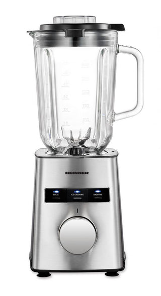 Heinner Avallon 800 HBL-HE800SS Blender & Smoothie Maker - 800W - 1,5L Glazen Kan - 6 Snelheden + Pulse + Ijsmaler - RVS Messen & Behuizing - Afneembare Kan - Zilver