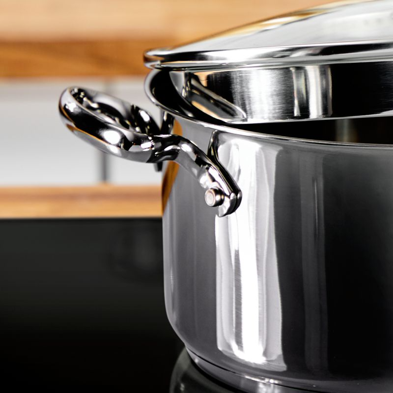 Tefal Duetto+ Kookpan 24 cm - Met deksel - RVS - Geschikt voor alle warmtebronnen - Zilver