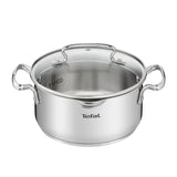 Tefal DUETTO+ Kookpan 20 cm - Met Deksel - Vaatwasserbestendig - Zilver — officiële productfoto van Tefal