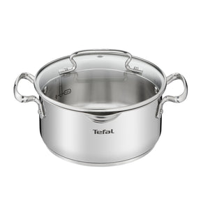 Tefal DUETTO+ Kookpan 20 cm - Met Deksel - Vaatwasserbestendig - Zilver — officiële productfoto van Tefal