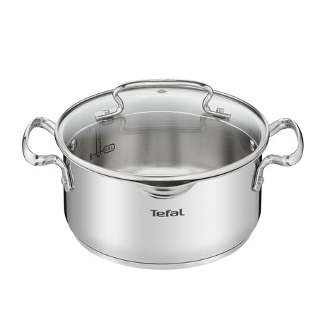 Tefal DUETTO+ Kookpan 20 cm - Met Deksel - Vaatwasserbestendig - Zilver — officiële productfoto van Tefal