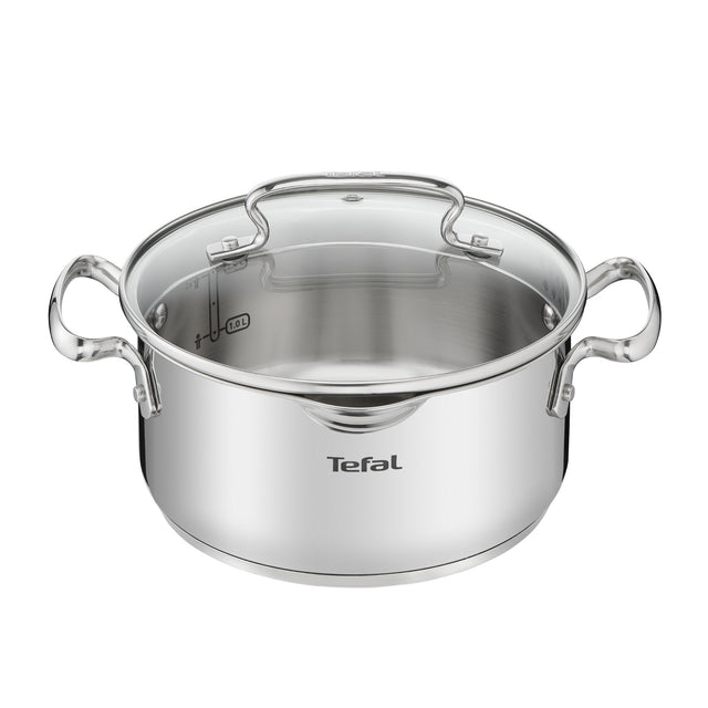 Tefal DUETTO+ Kookpan 20 cm - Met Deksel - Vaatwasserbestendig - Zilver — officiële productfoto van Tefal