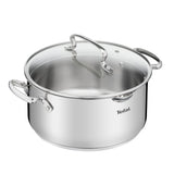 Tefal DUETTO+ Kookpan 20 cm - Met Deksel - Vaatwasserbestendig - Zilver — officiële productfoto van Tefal (extra aanzicht)