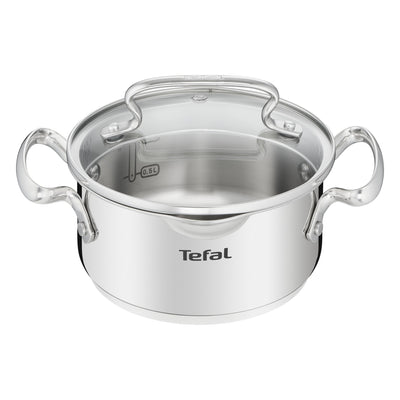 Tefal Kochtopf 20 cm – 2,5 Liter – Mit Deckel – Edelstahl – Silber