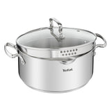 Tefal Duetto+ Kookpan 24 cm - Met deksel - RVS - Geschikt voor alle warmtebronnen - Zilver — officiële productfoto van Tefal (extra aanzicht)